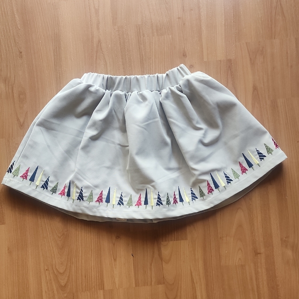 Stylish White Skirt with Colorful Accents